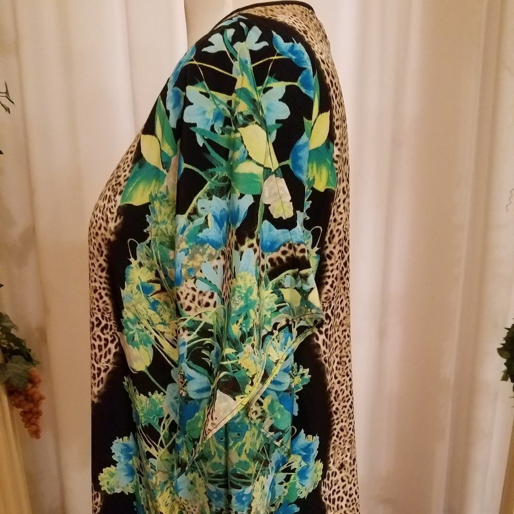 Dana Buchman coverup leopard flower print NWOT M - Picture 4 of 7